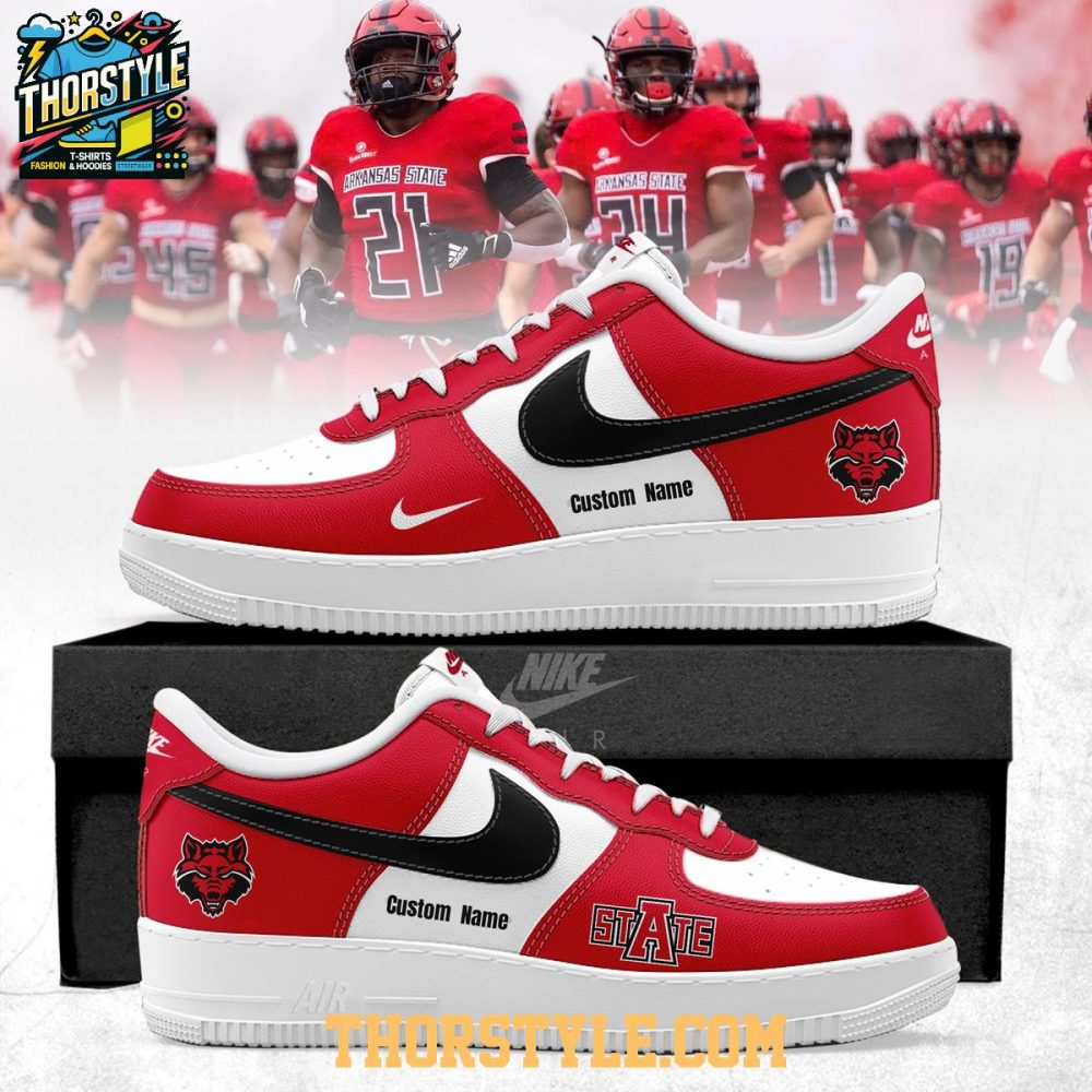 Arkansas State Red Wolves 2025 Champions Personalized Air Force 1 Shoes