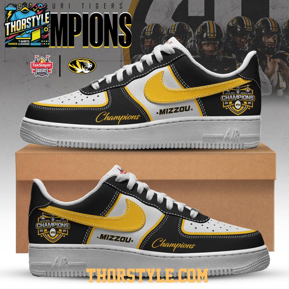 Missouri Tigers Gator Bowl Champions 2025 Personalized Air Force 1 Shoes