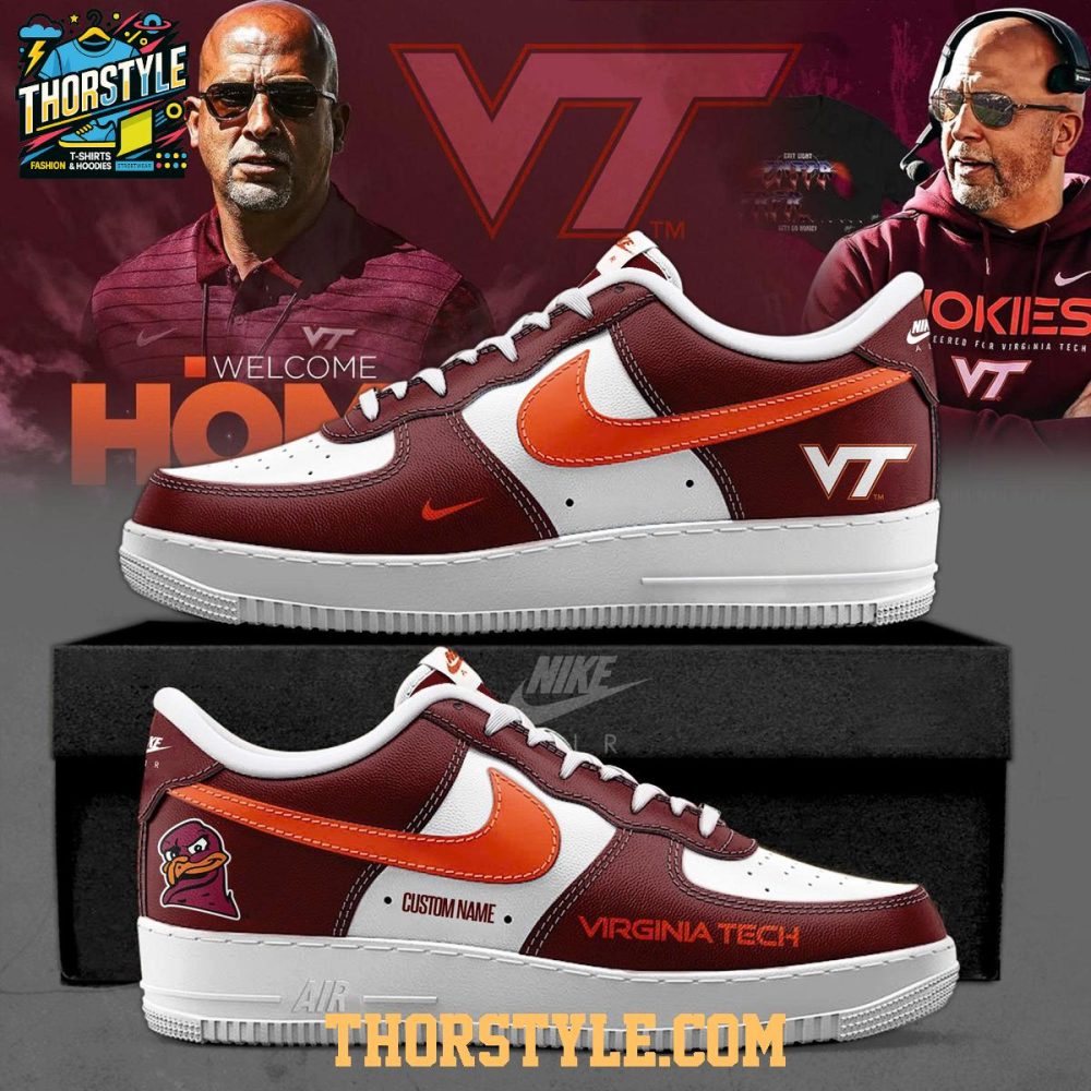 Virginia Tech Hokies Welcome To New Game 2025 Personalized Air Force 1 Shoes
